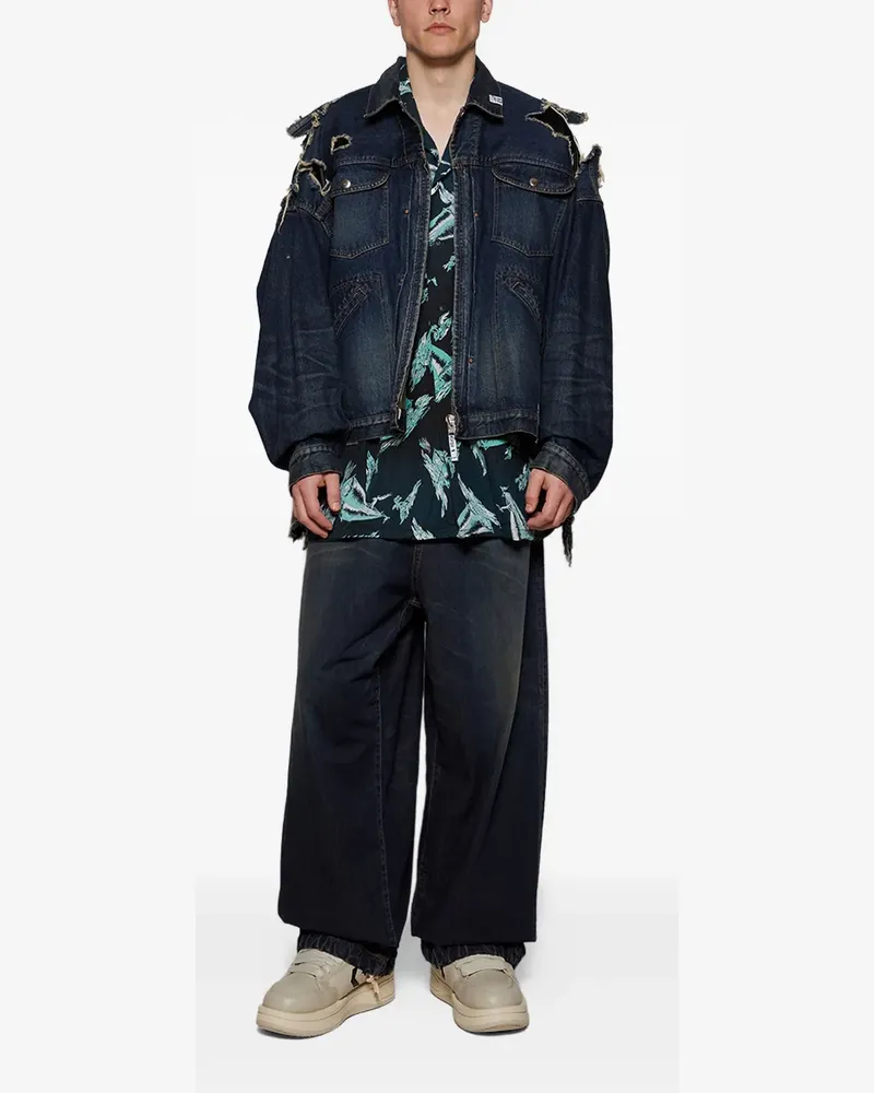 MIHARAYASUHIRO Aloha Hemd - Schwarz Schwarz