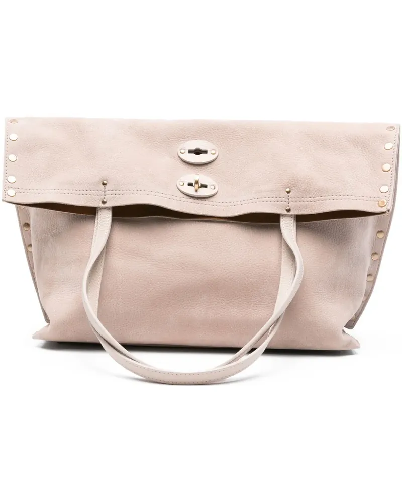 Zanellato Mittelgroßer A'spasso Tote Bag mit Nietendetail - Rosa Rosa