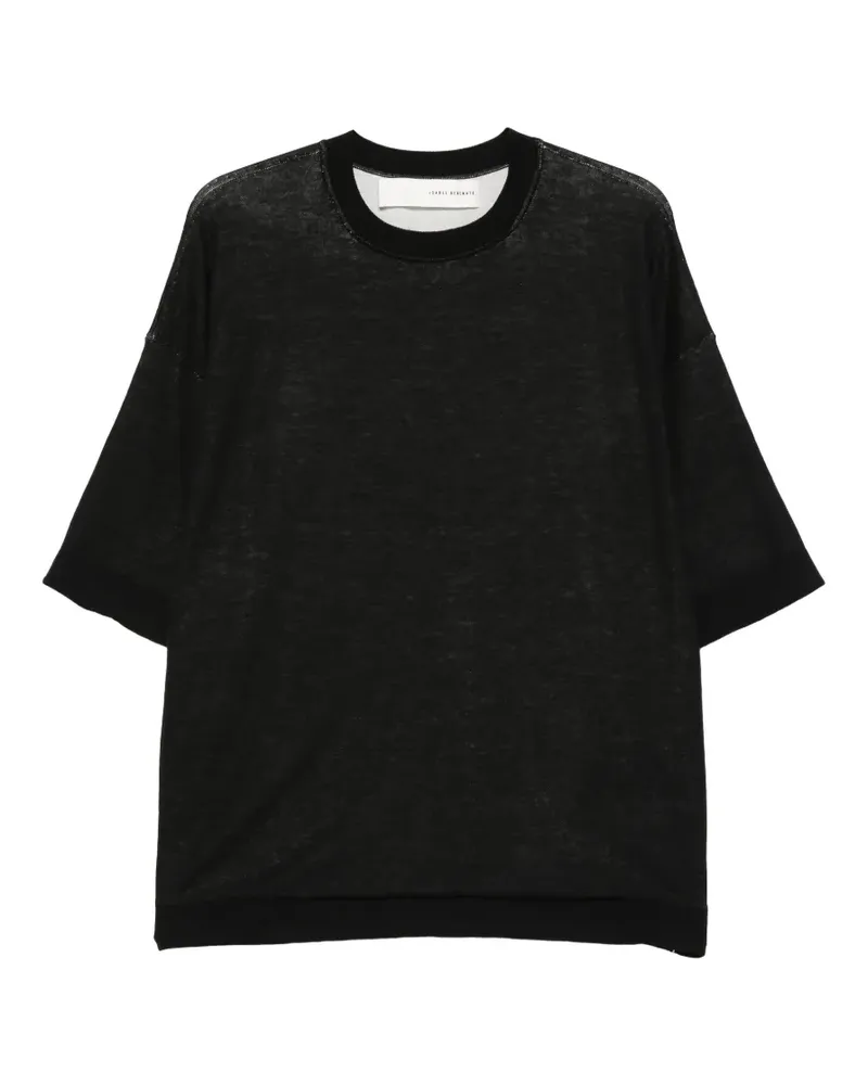 Isabel Benenato short-sleeve crew-neck sweater - Schwarz Schwarz