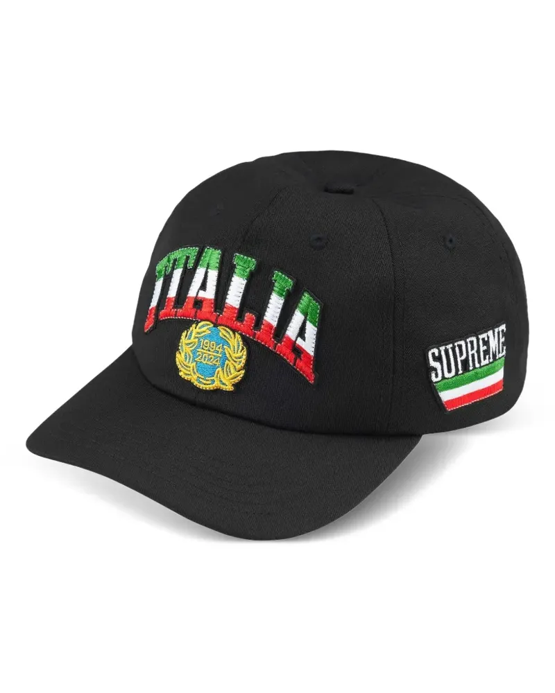 Supreme Being Italia Baseballkappe mit Einsätzen - Schwarz Schwarz