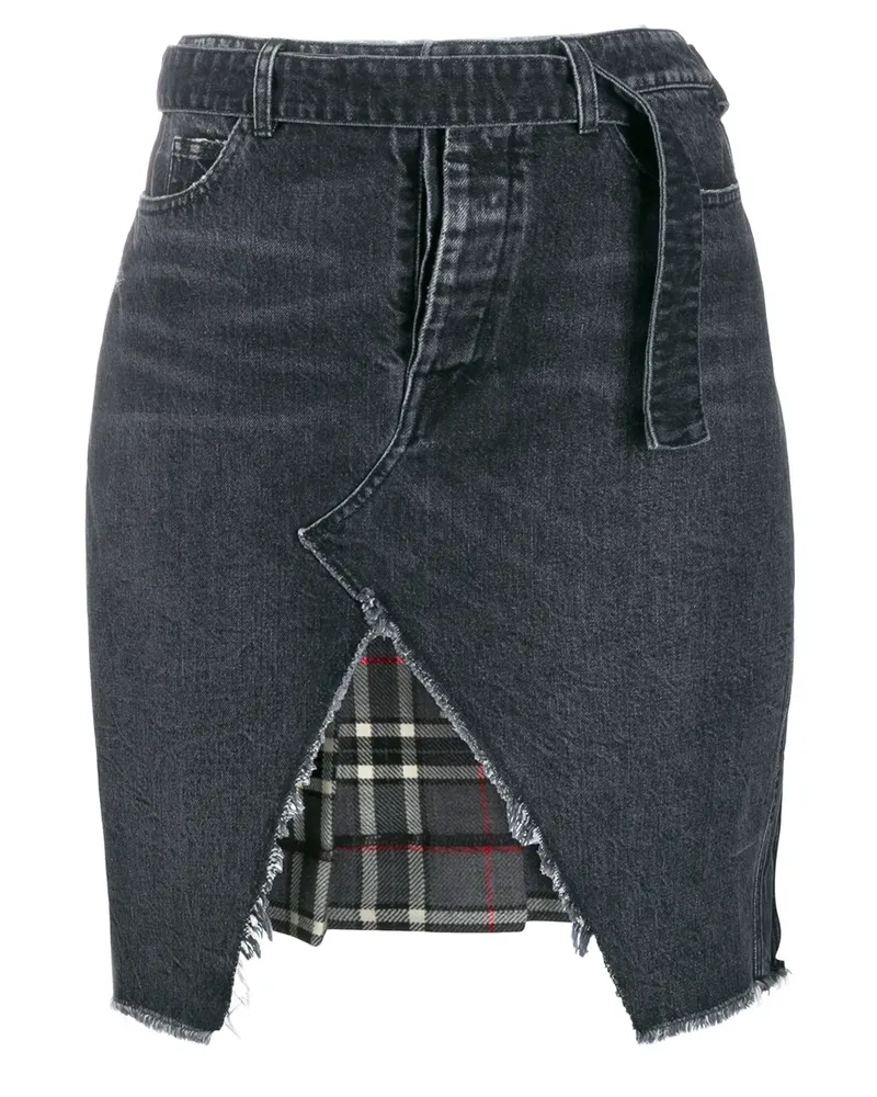 Unravel Hybrid' Jeansrock - Schwarz Schwarz