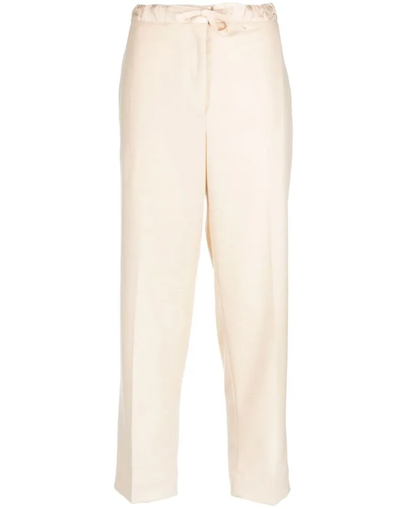 Jil Sander Cropped-Hose mit Kordelzug - Nude Nude