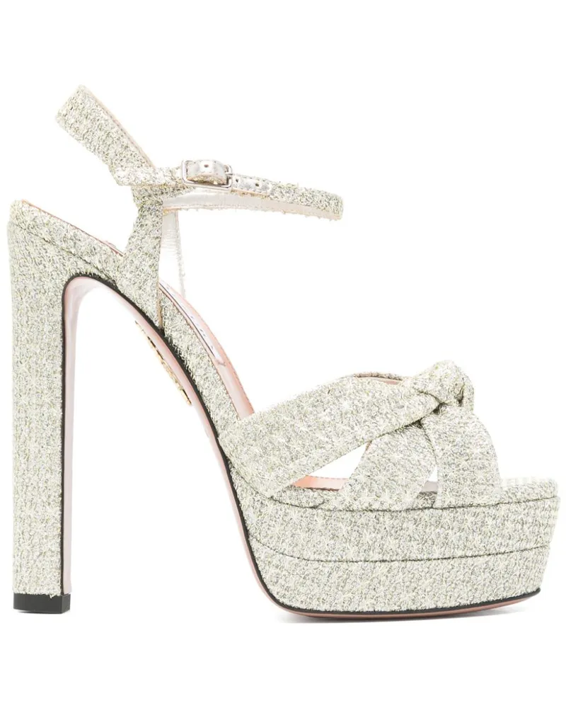 Aquazzura Nina Sandalen 130mm - Silber Silber