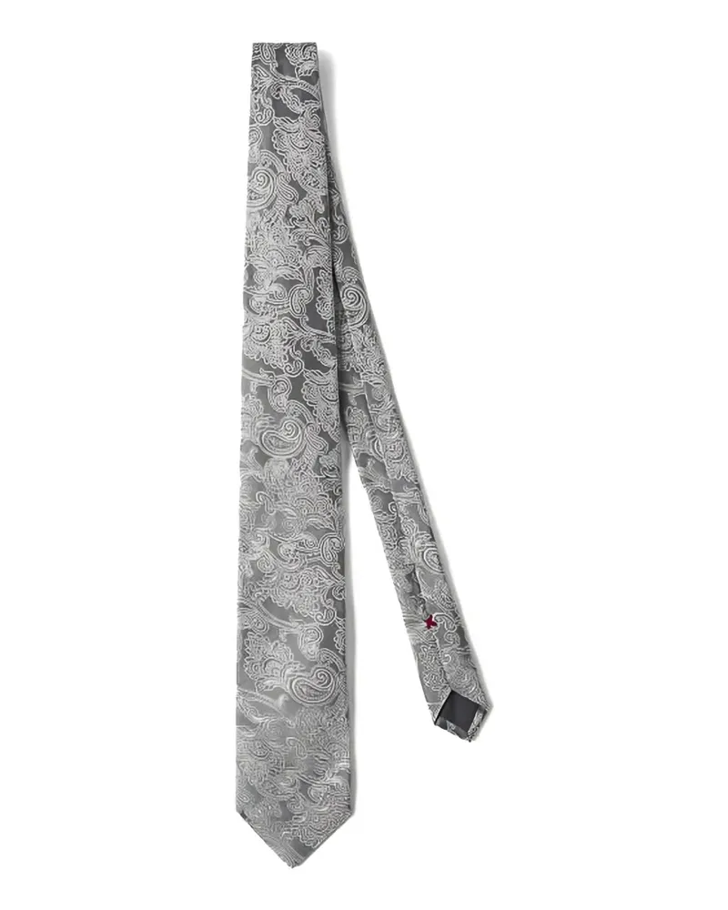 Brunello Cucinelli paisley silk tie - Grau Grau