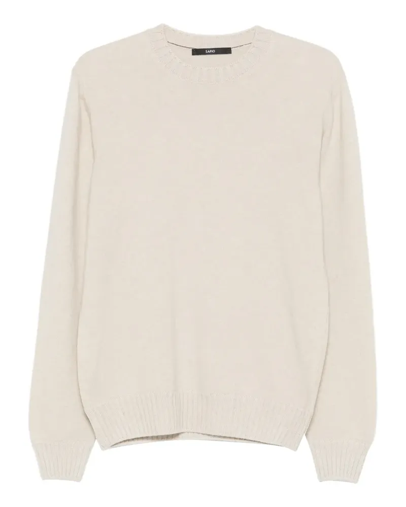 Sapio Gerippter Pullover mit Rundhalsausschnitt - Nude Nude