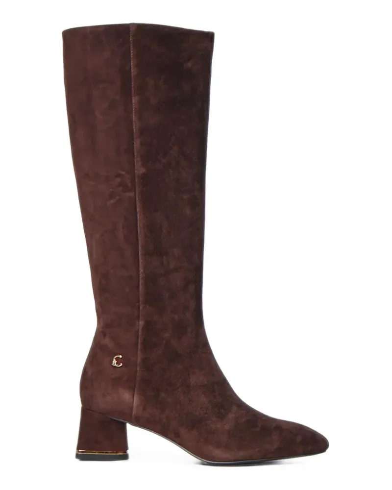 Coccinelle suede block-heel boots - Braun Braun