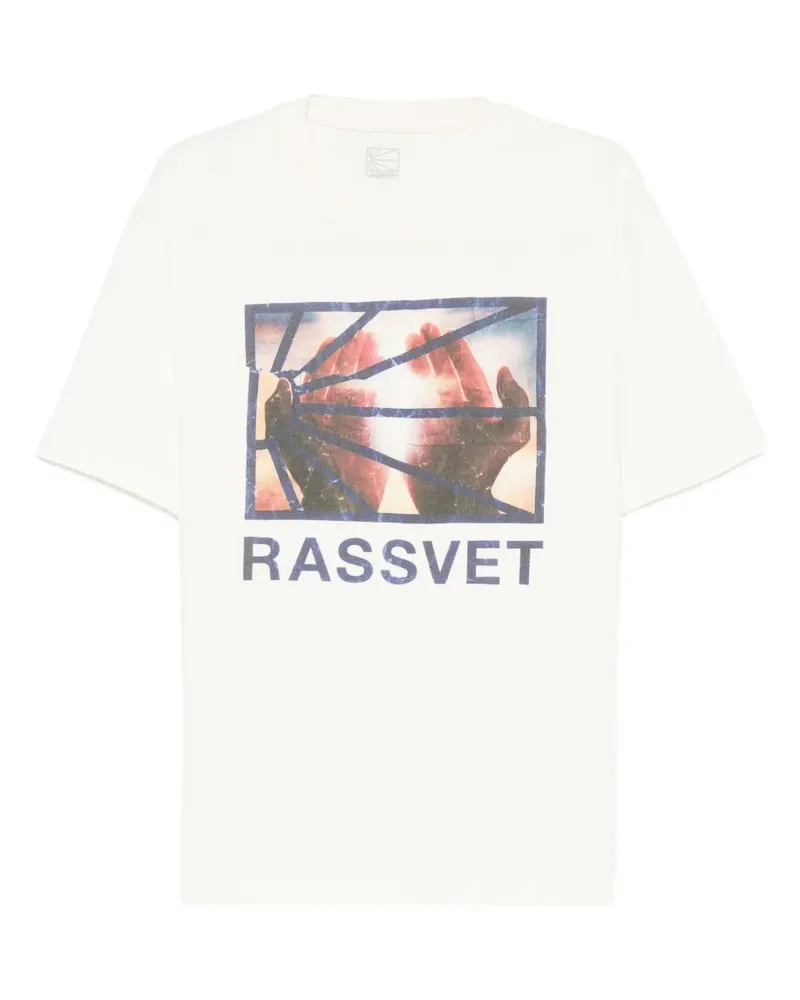 PACCBET RASSVET T-Shirt mit Print - Weiß Weiß