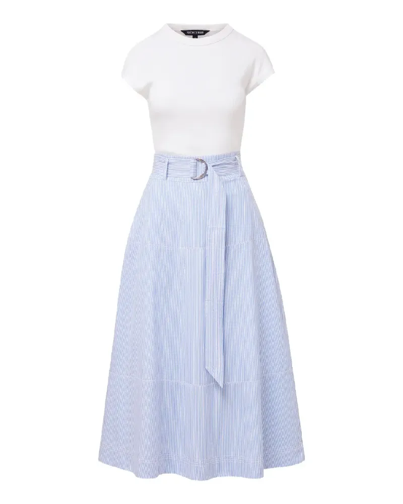 Veronica Beard Gestreiftes Belmar Kleid mit Gürtel - Blau Blau