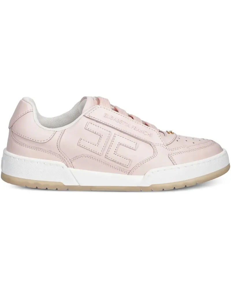 Elisabetta Franchi Sneakers mit Logo-Schild - Rosa Rosa