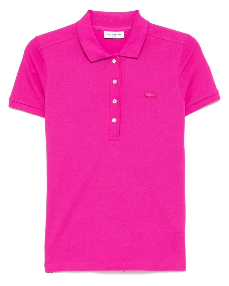 Lacoste Poloshirt mit Logo-Patch - Rosa Rosa