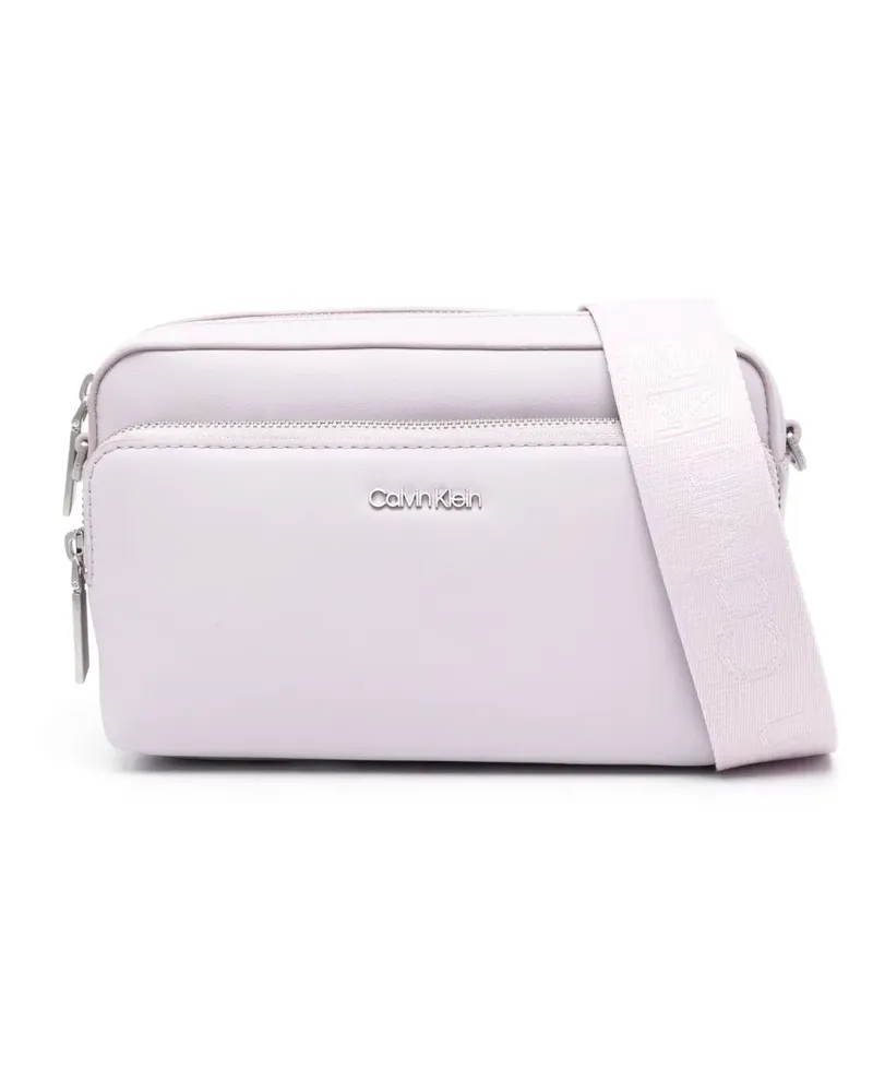 Calvin Klein Umhängetasche mit Logo-Schild - Violett Violett