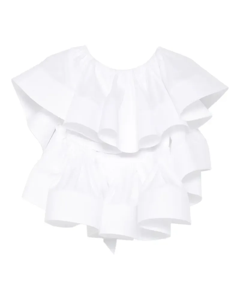 Viktor & Rolf Bluse mit Rüschendetail - Weiß Weiß