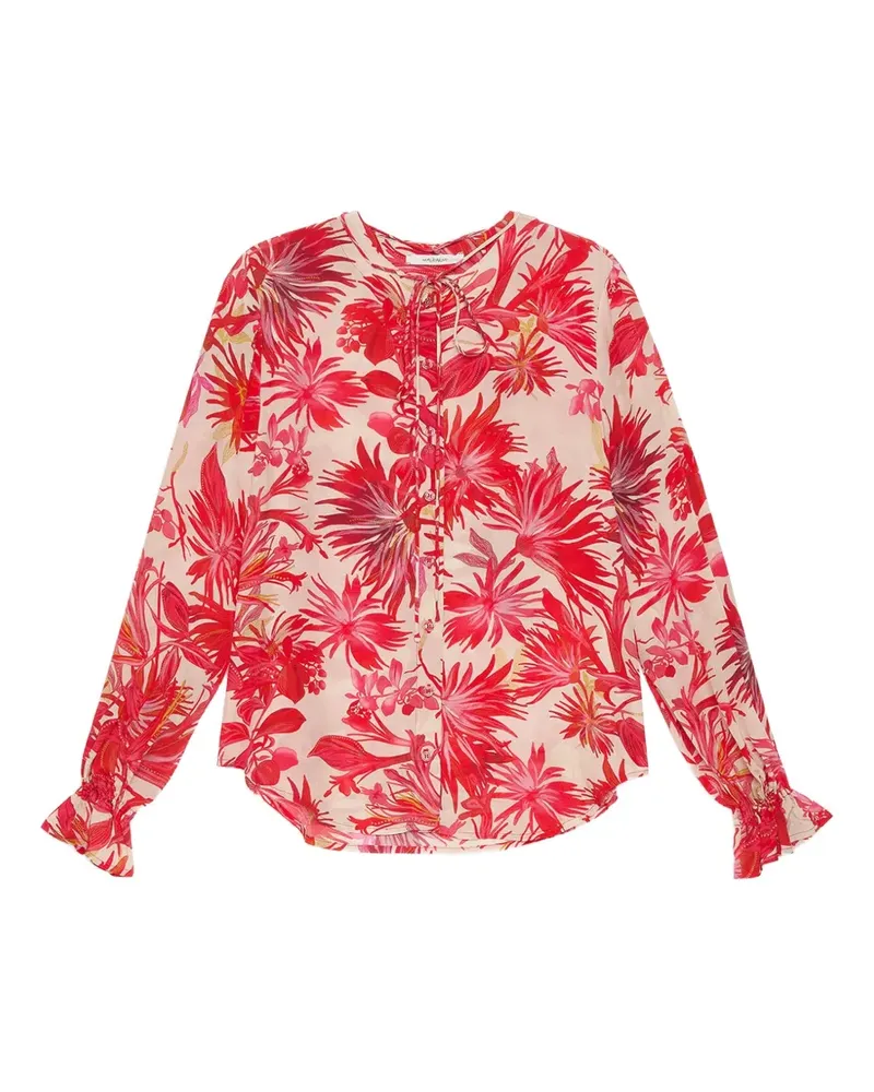 Maliparmi Botanical Jungle floral tie shirt - Nude Nude