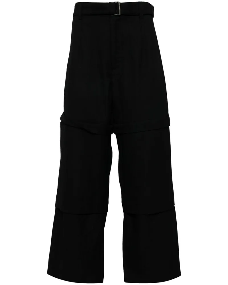 SONGZIO Meta Hose mit Falten - Schwarz Schwarz