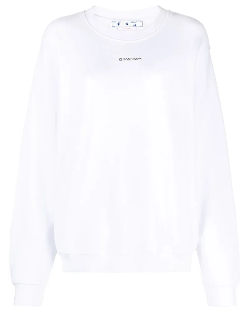 OFF-WHITE Sweatshirt mit Batikmuster Weiß