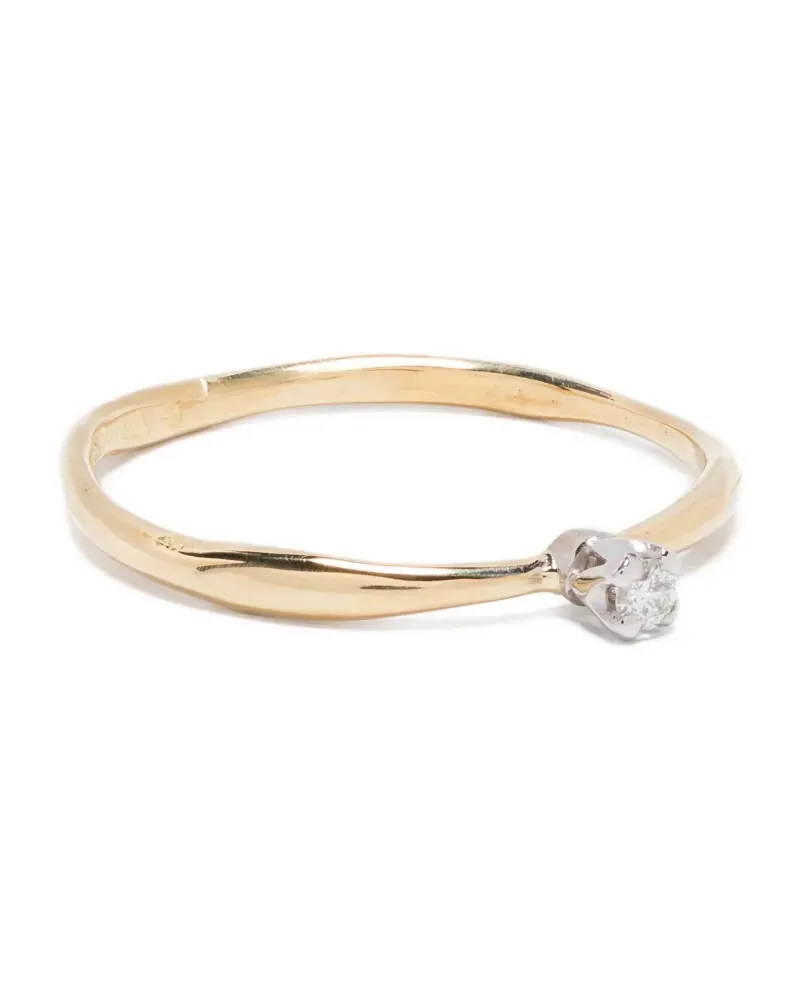 Wouters & Hendrix 18kt white gold Solitaire ring Gold