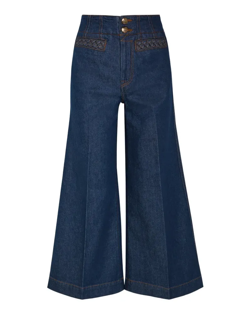 Zimmermann Awaken braided-trim wide-leg jeans - Blau Blau