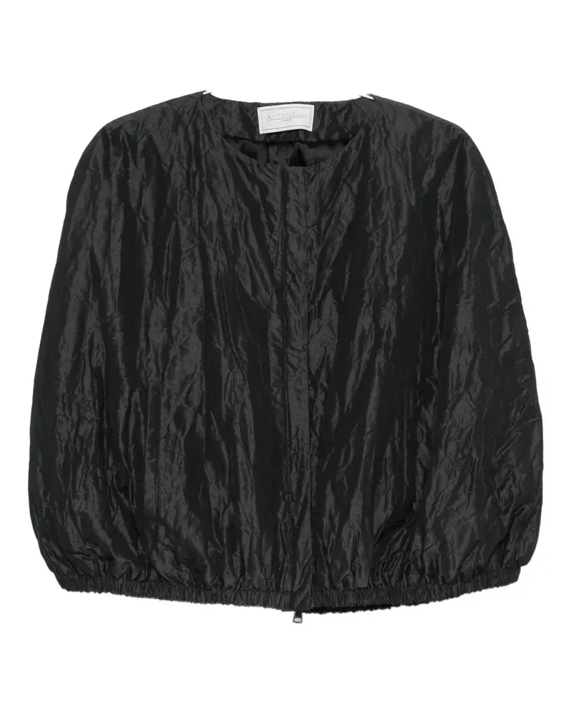 Antonelli Firenze Gelso round-neck jacket - Schwarz Schwarz