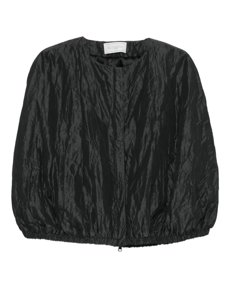 Antonelli Firenze Gelso Jacke mit rundem Ausschnitt - Schwarz Schwarz
