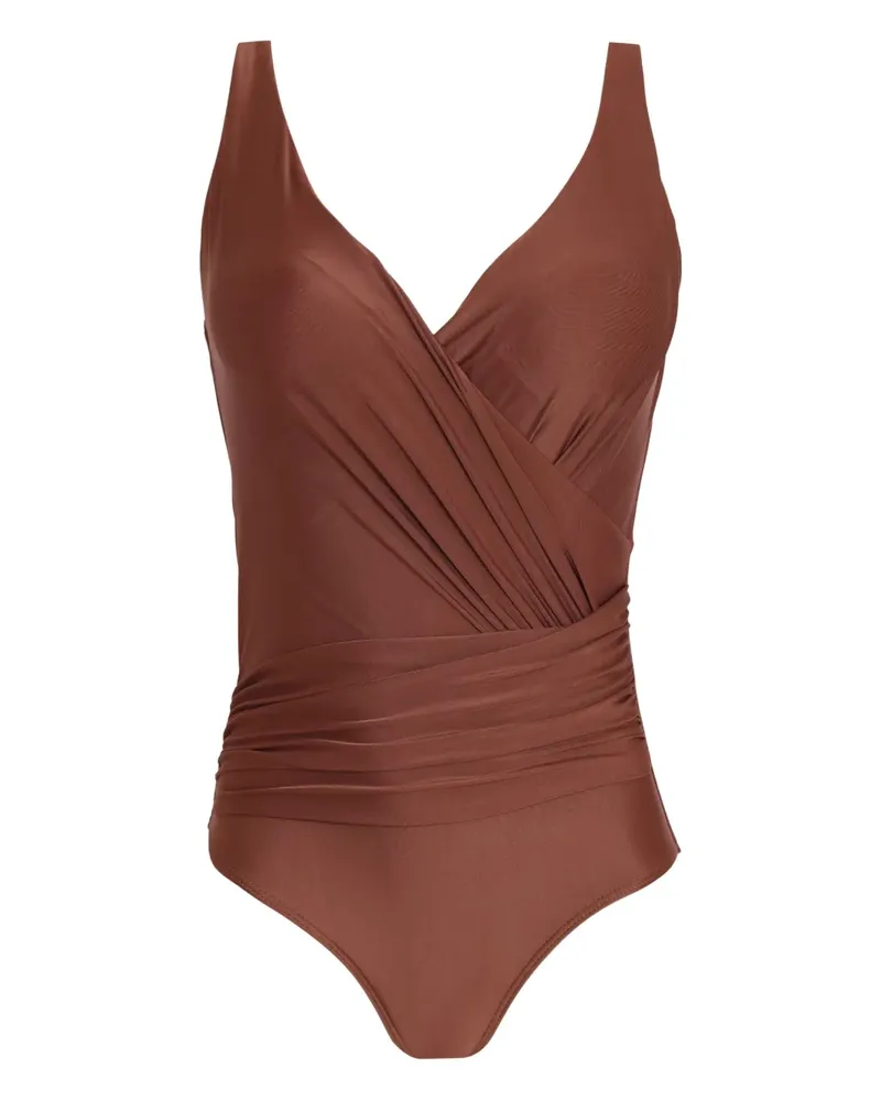 Lygia & Nanny Maisa draped swimsuit - Braun Braun