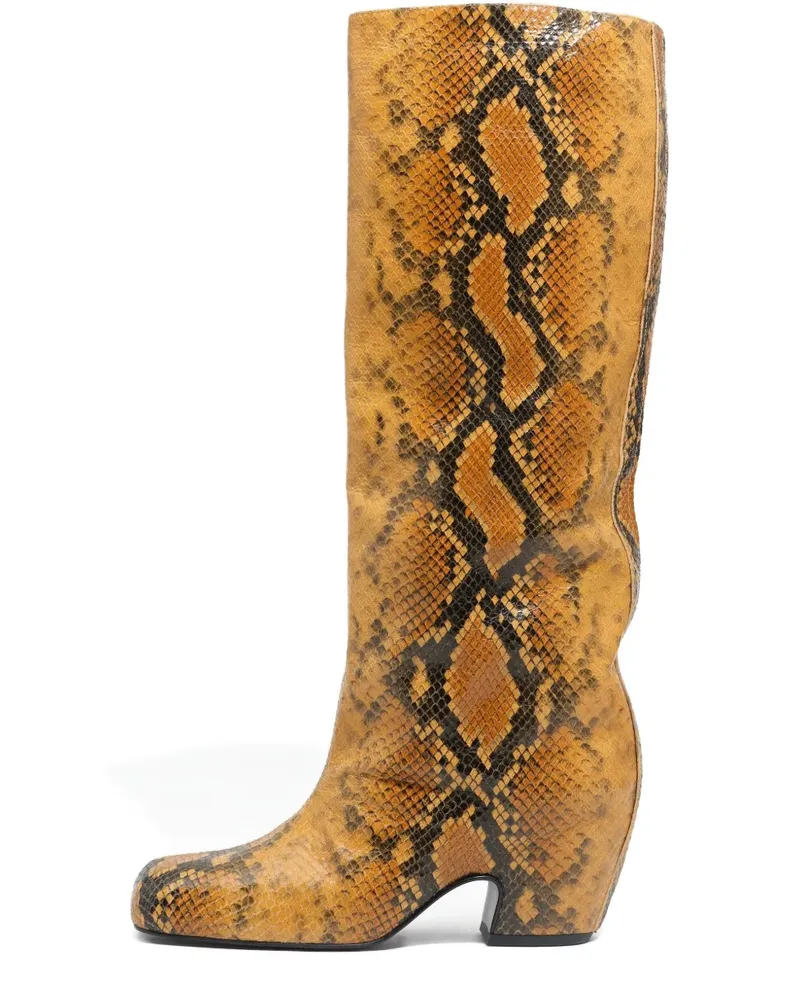 BIMBA Y LOLA Stiefel mit Schlangen-Print 55mm - Orange Orange