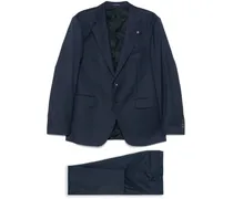 Anzug mit Brosche - Blau