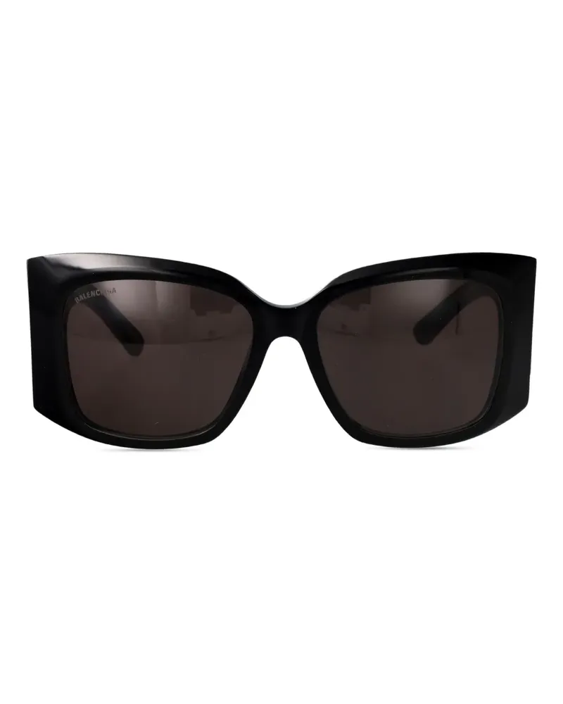 Balenciaga Geometrische Sonnenbrille - Schwarz Schwarz
