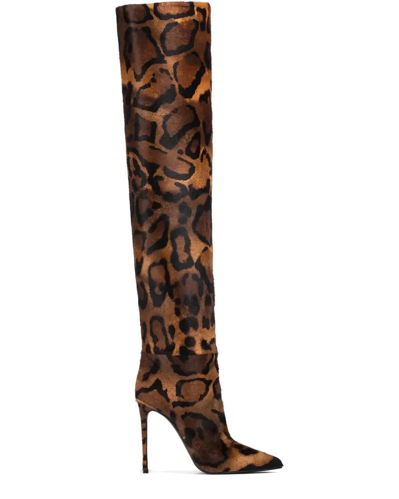 Le Silla Eva Stiefel mit Leoparden-Print 120mm - Braun Braun