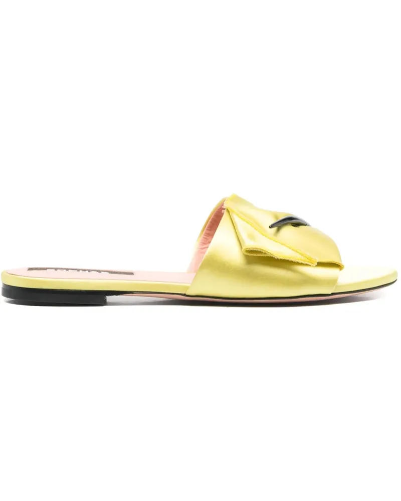 Rochas Sandalen aus Satin - Gelb Gelb