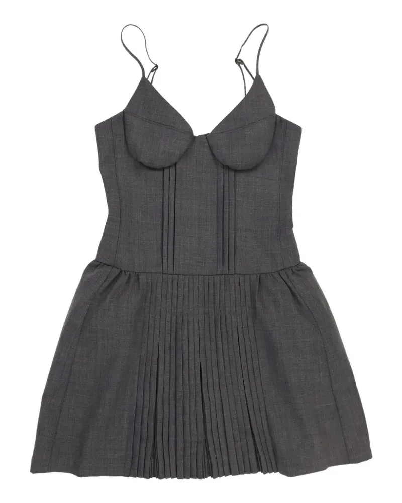 SHUSHU/TONG Cups-Minikleid mit Falten - Grau Grau