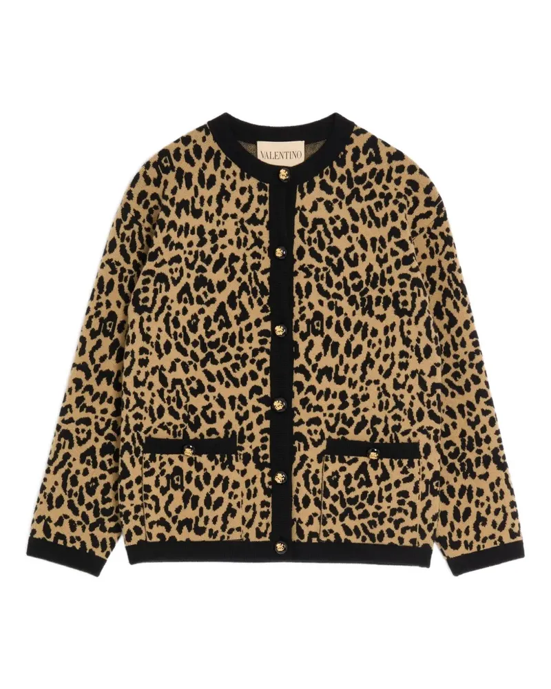 Valentino Garavani Cardigan mit Animal-Print - Nude Nude