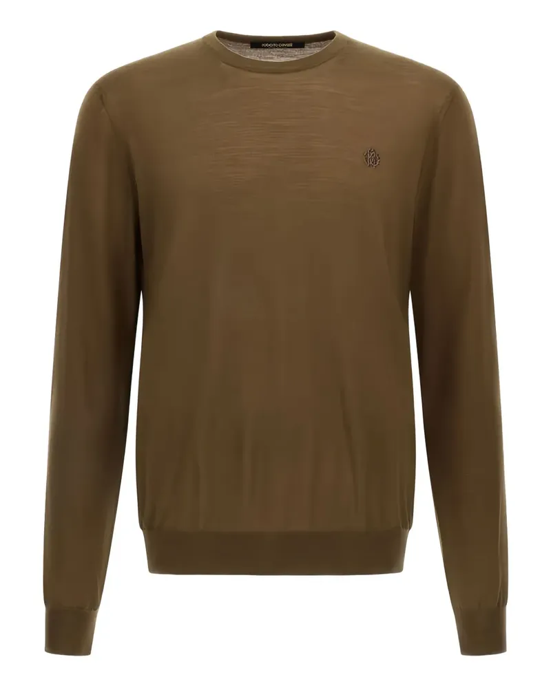Roberto Cavalli Pullover mit Logo-Stickerei - Braun Braun