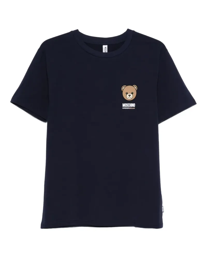 Moschino T-Shirt mit Teddy-Print - Blau Blau