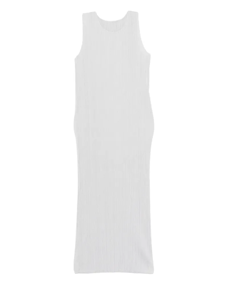 Issey Miyake pleated sleeveless maxi dress - Grau Grau