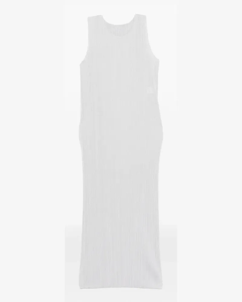 Issey Miyake pleated sleeveless maxi dress - Grau Grau