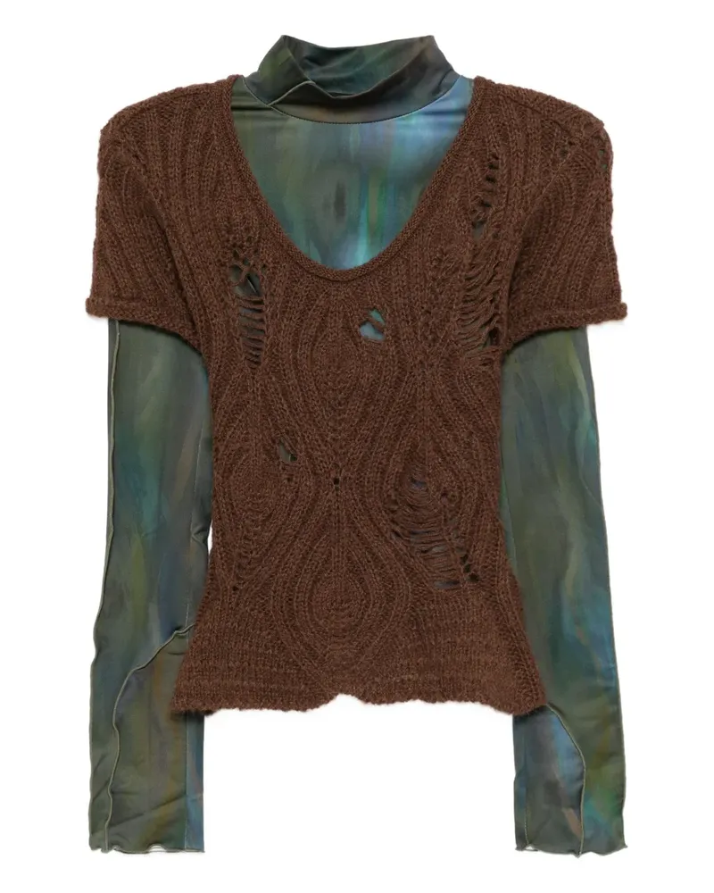 Andersson Bell Top-Set im Layering-Look - Braun Braun