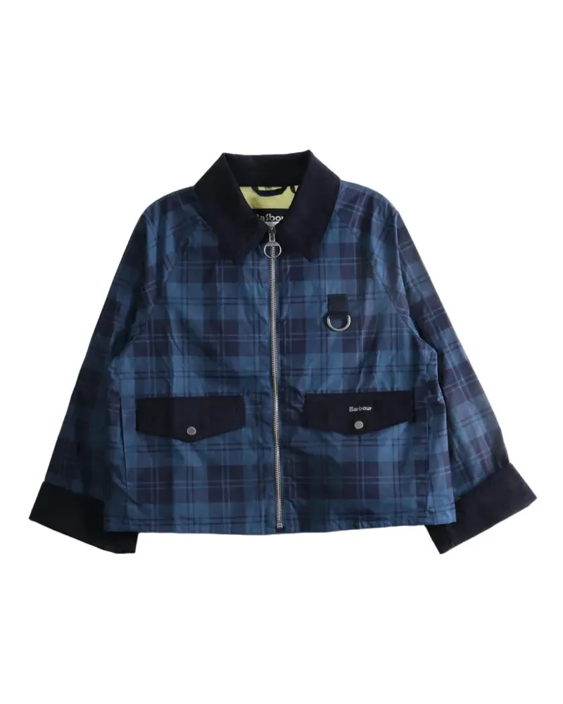 Barbour Baiton check-pattern corduroy-collar jacket - Blau Blau