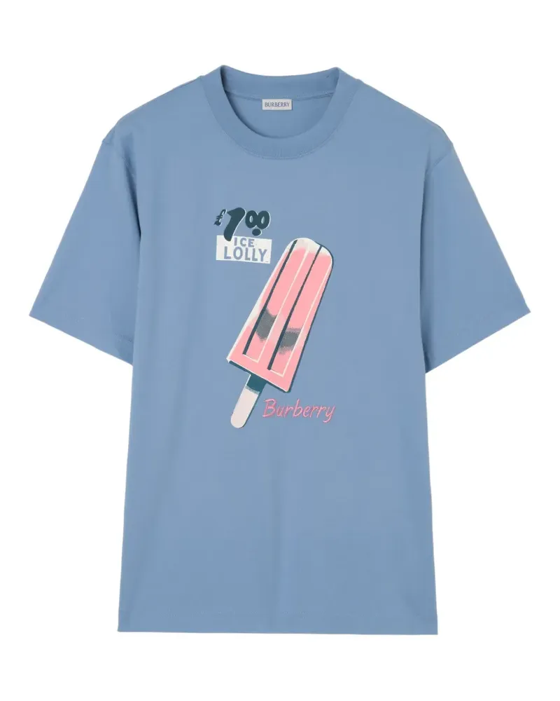 Burberry Ice Lolly T-Shirt aus Baumwolle - Blau Blau