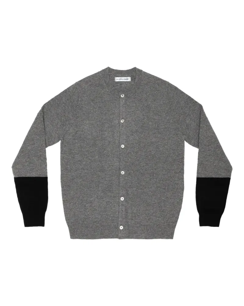Comme des Garçons Cardigan in Colour-Block-Optik - Grau Grau
