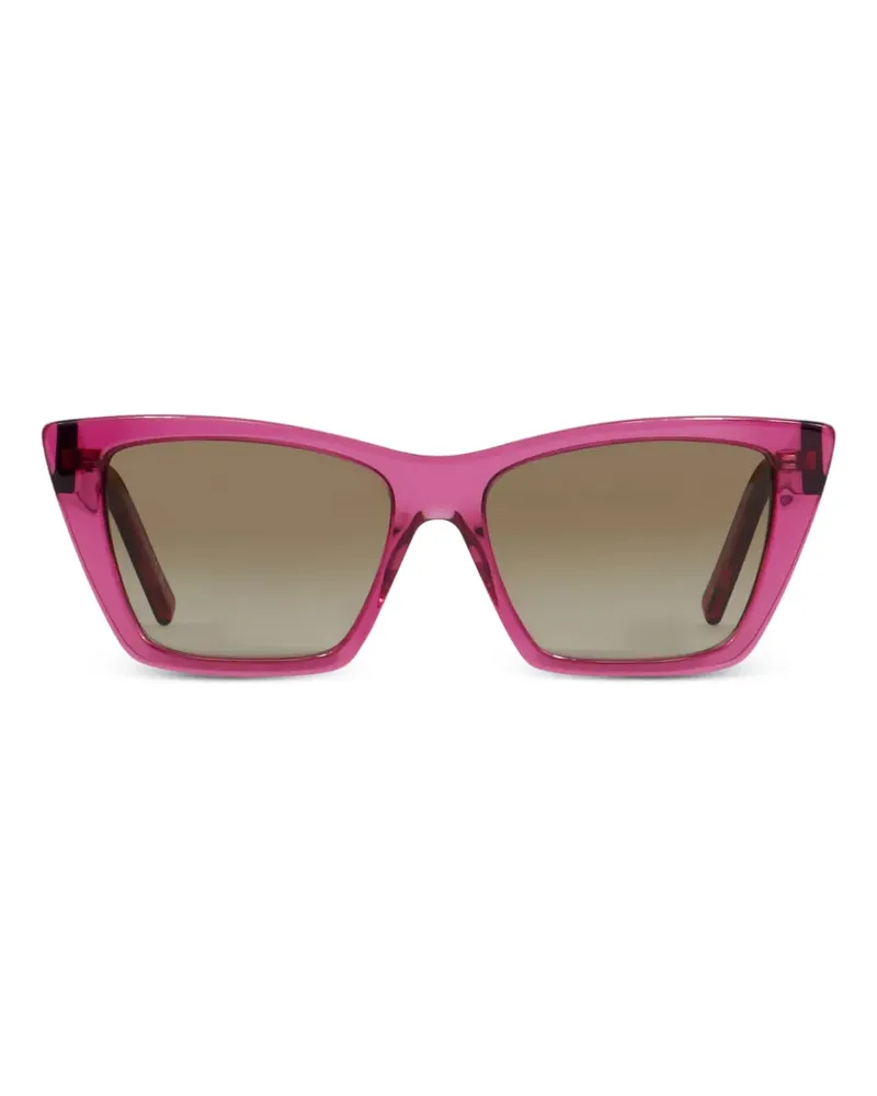 Saint Laurent SL 276 MICA Sonnenbrille mit eckigem Gestell - Rosa Rosa