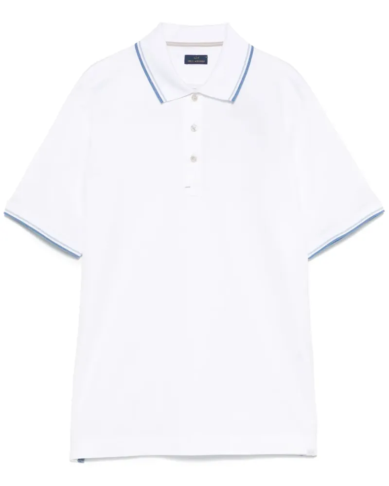 Paul & Shark Poloshirt mit Streifendetail - Weiß Weiß