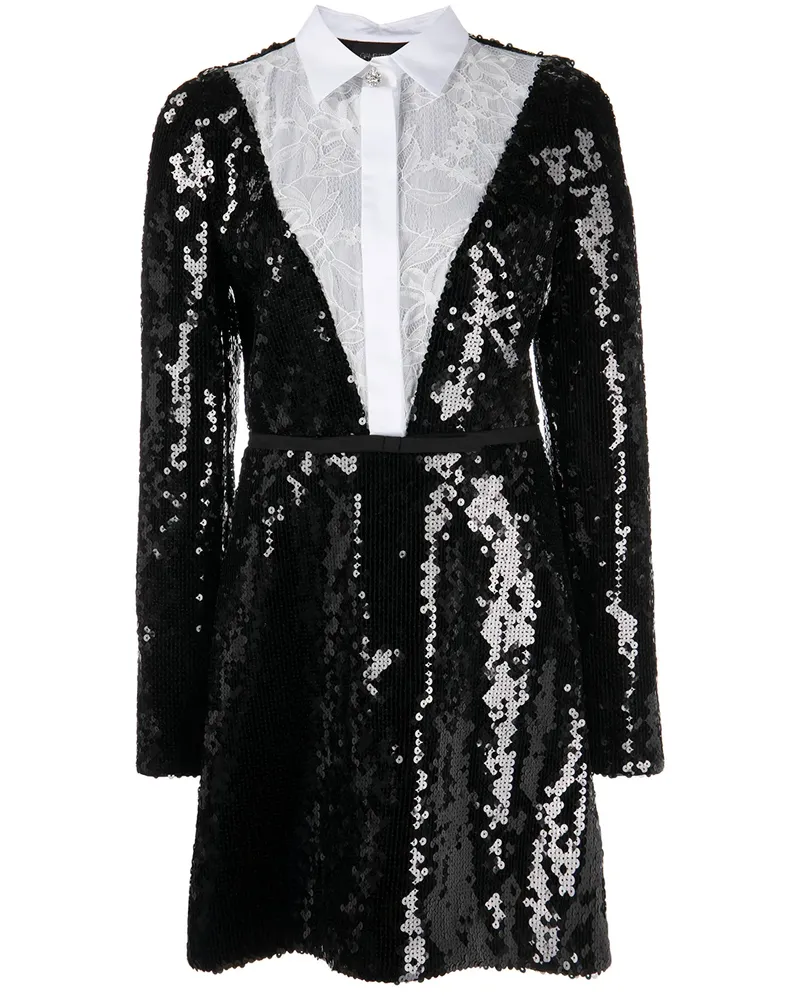 Giambattista Valli Hemdkleid mit Spitze - Schwarz Schwarz