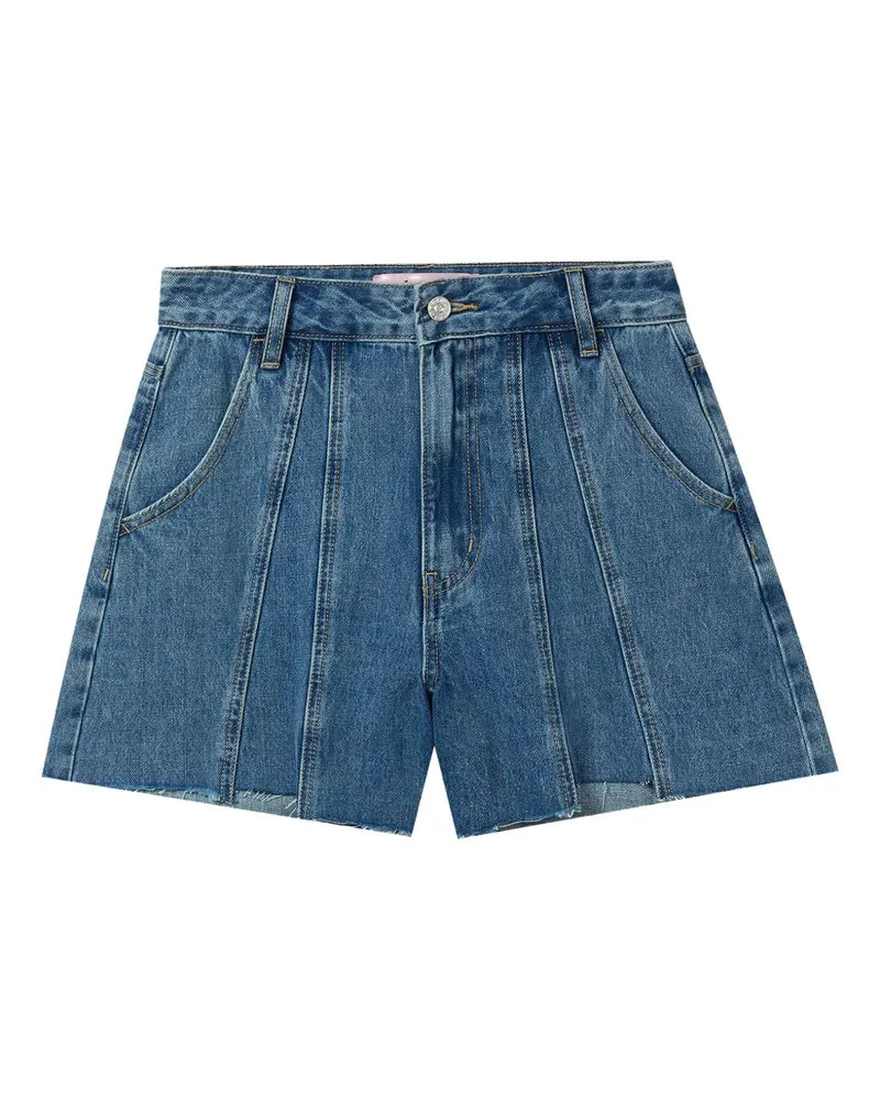 b+ab Jeans-Shorts mit Kontrastnähten - Blau Blau