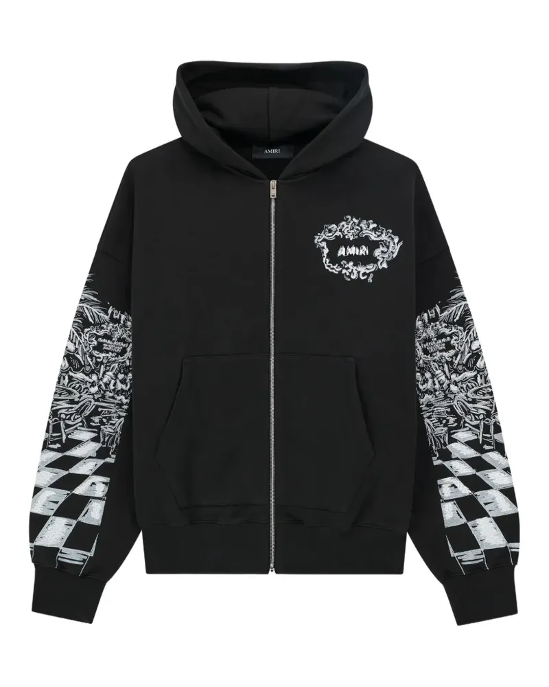 Amiri zip-fastening hooded sweatshirt - Schwarz Schwarz