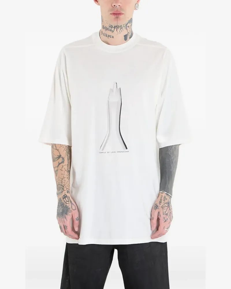 DRKSHDW by Rick Owens T-Shirt mit grafischem Print - Nude Nude