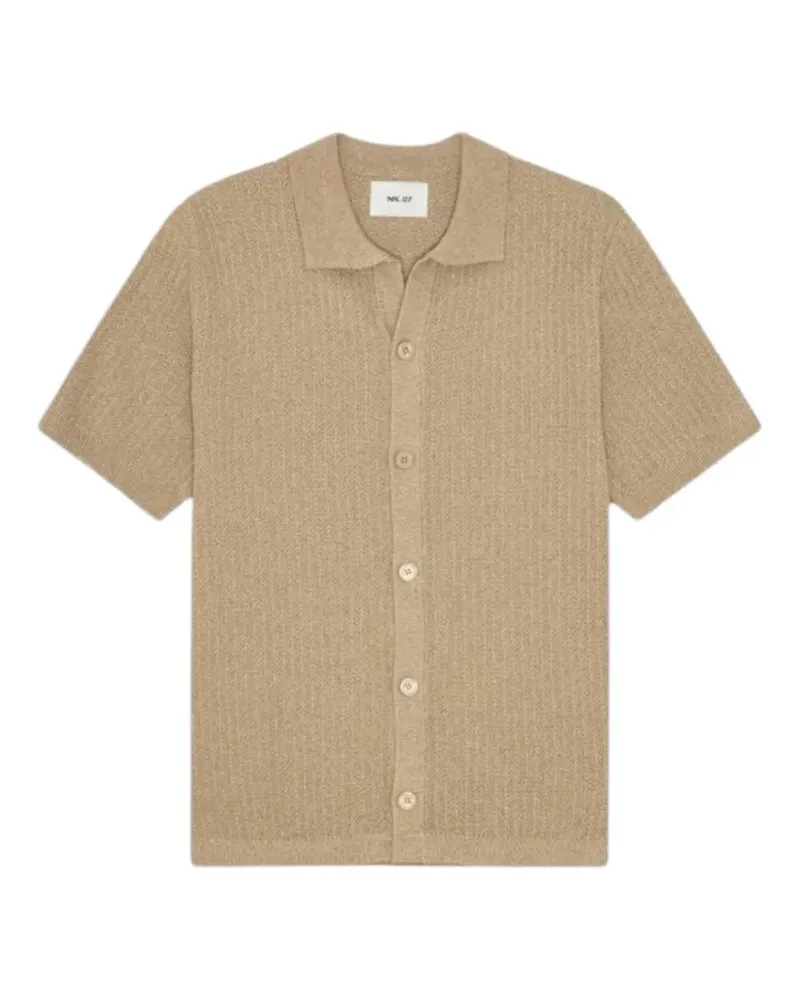 NN 07 Ares knitted shirt - Nude Nude