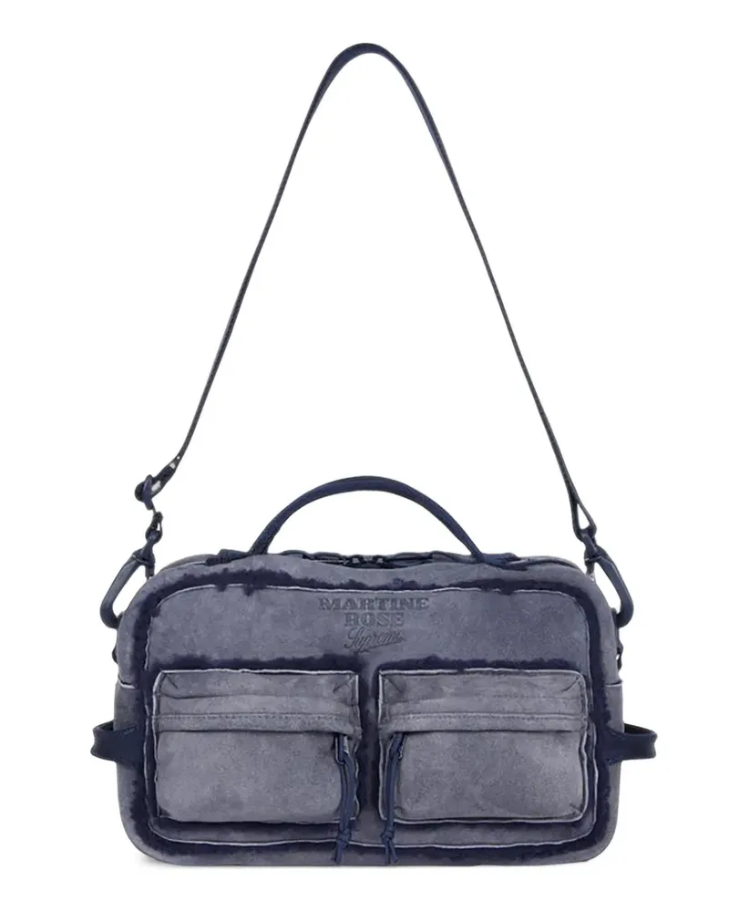 Supreme Being x Martine Rose® mini shearling-duffle tote bag - Blau Blau