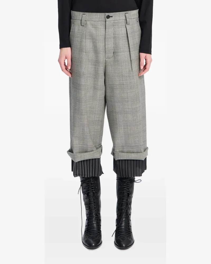 Ann Demeulemeester Karierte Hose - Grau Grau