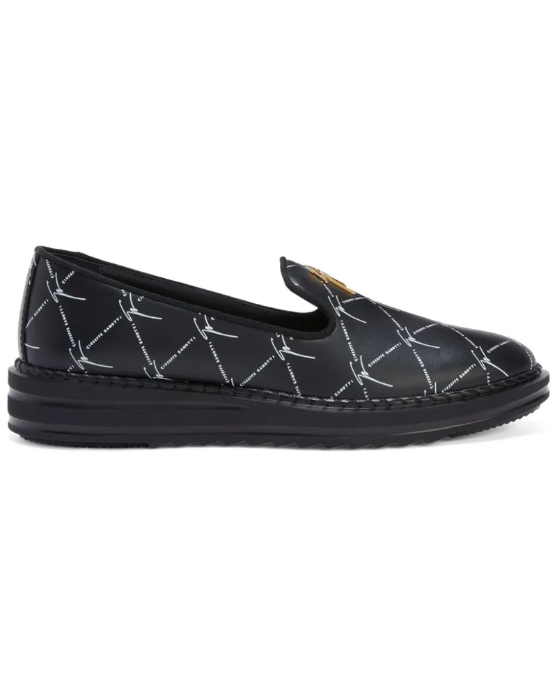 Giuseppe Zanotti Loafer mit Logo Schwarz