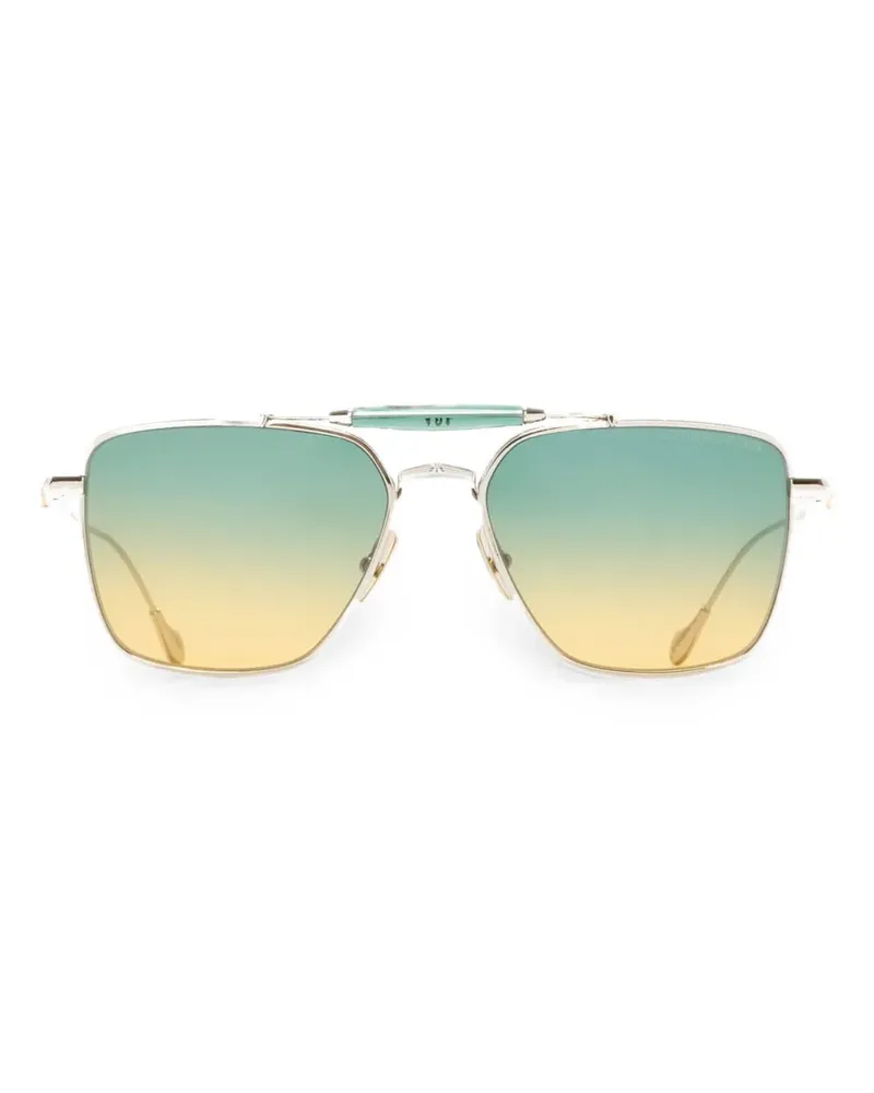 Cutler and Gross Sonnenbrille mit eckigem Gestell - Silber Silber